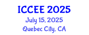 International Conference on Civil and Environmental Engineering (ICCEE) July 15, 2025 - Quebec City, Canada