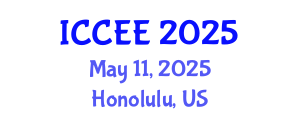 International Conference on Civil and Environmental Engineering (ICCEE) May 11, 2025 - Honolulu, United States