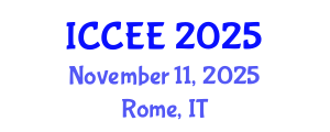 International Conference on Civil and Environmental Engineering (ICCEE) November 11, 2025 - Rome, Italy