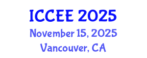 International Conference on Civil and Environmental Engineering (ICCEE) November 15, 2025 - Vancouver, Canada