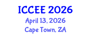 International Conference on Civil and Environmental Engineering (ICCEE) April 13, 2026 - Cape Town, South Africa International Conference on Civil and Environmental Engineering (ICCEE) April 13, 2026 - Cape Town, South Africa