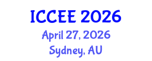 International Conference on Civil and Environmental Engineering (ICCEE) April 27, 2026 - Sydney, Australia International Conference on Civil and Environmental Engineering (ICCEE) April 27, 2026 - Sydney, Australia
