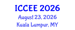 International Conference on Civil and Environmental Engineering (ICCEE) August 23, 2026 - Kuala Lumpur, Malaysia International Conference on Civil and Environmental Engineering (ICCEE) August 23, 2026 - Kuala Lumpur, Malaysia