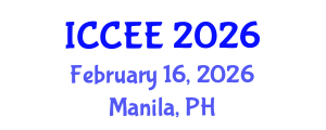 International Conference on Civil and Environmental Engineering (ICCEE) February 16, 2026 - Manila, Philippines International Conference on Civil and Environmental Engineering (ICCEE) February 16, 2026 - Manila, Philippines
