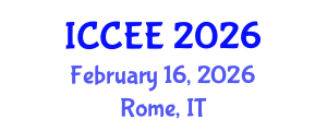 International Conference on Civil and Environmental Engineering (ICCEE) February 16, 2026 - Rome, Italy International Conference on Civil and Environmental Engineering (ICCEE) February 16, 2026 - Rome, Italy