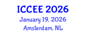 International Conference on Civil and Environmental Engineering (ICCEE) January 19, 2026 - Amsterdam, Netherlands International Conference on Civil and Environmental Engineering (ICCEE) January 19, 2026 - Amsterdam, Netherlands