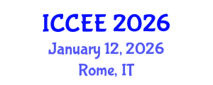 International Conference on Civil and Environmental Engineering (ICCEE) January 12, 2026 - Rome, Italy International Conference on Civil and Environmental Engineering (ICCEE) January 12, 2026 - Rome, Italy