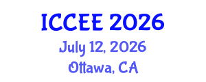 International Conference on Civil and Environmental Engineering (ICCEE) July 12, 2026 - Ottawa, Canada International Conference on Civil and Environmental Engineering (ICCEE) July 12, 2026 - Ottawa, Canada