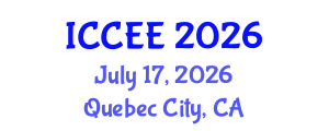 International Conference on Civil and Environmental Engineering (ICCEE) July 17, 2026 - Quebec City, Canada International Conference on Civil and Environmental Engineering (ICCEE) July 17, 2026 - Quebec City, Canada