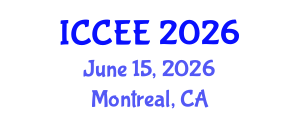 International Conference on Civil and Environmental Engineering (ICCEE) June 15, 2026 - Montreal, Canada International Conference on Civil and Environmental Engineering (ICCEE) June 15, 2026 - Montreal, Canada