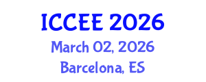International Conference on Civil and Environmental Engineering (ICCEE) March 02, 2026 - Barcelona, Spain International Conference on Civil and Environmental Engineering (ICCEE) March 02, 2026 - Barcelona, Spain