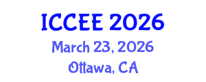 International Conference on Civil and Environmental Engineering (ICCEE) March 23, 2026 - Ottawa, Canada International Conference on Civil and Environmental Engineering (ICCEE) March 23, 2026 - Ottawa, Canada