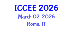 International Conference on Civil and Environmental Engineering (ICCEE) March 02, 2026 - Rome, Italy International Conference on Civil and Environmental Engineering (ICCEE) March 02, 2026 - Rome, Italy