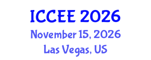 International Conference on Civil and Environmental Engineering (ICCEE) November 15, 2026 - Las Vegas, United States International Conference on Civil and Environmental Engineering (ICCEE) November 15, 2026 - Las Vegas, United States