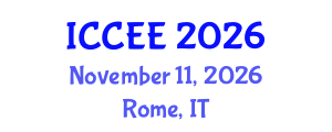International Conference on Civil and Environmental Engineering (ICCEE) November 11, 2026 - Rome, Italy International Conference on Civil and Environmental Engineering (ICCEE) November 11, 2026 - Rome, Italy