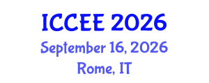 International Conference on Civil and Environmental Engineering (ICCEE) September 16, 2026 - Rome, Italy International Conference on Civil and Environmental Engineering (ICCEE) September 16, 2026 - Rome, Italy