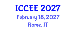 International Conference on Civil and Environmental Engineering (ICCEE) February 18, 2027 - Rome, Italy International Conference on Civil and Environmental Engineering (ICCEE) February 18, 2027 - Rome, Italy