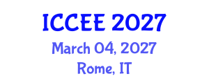 International Conference on Civil and Environmental Engineering (ICCEE) March 04, 2027 - Rome, Italy International Conference on Civil and Environmental Engineering (ICCEE) March 04, 2027 - Rome, Italy