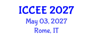 International Conference on Civil and Environmental Engineering (ICCEE) May 03, 2027 - Rome, Italy International Conference on Civil and Environmental Engineering (ICCEE) May 03, 2027 - Rome, Italy
