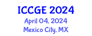 International Conference on Civil and Geological Engineering (ICCGE) April 04, 2024 - Mexico City, Mexico