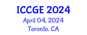 International Conference on Civil and Geological Engineering (ICCGE) April 04, 2024 - Toronto, Canada