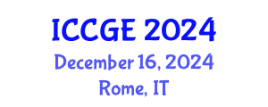 International Conference on Civil and Geological Engineering (ICCGE) December 16, 2024 - Rome, Italy