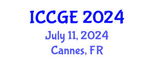 International Conference on Civil and Geological Engineering (ICCGE) July 11, 2024 - Cannes, France
