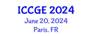 International Conference on Civil and Geological Engineering (ICCGE) June 20, 2024 - Paris, France
