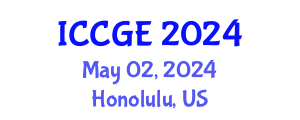 International Conference on Civil and Geological Engineering (ICCGE) May 02, 2024 - Honolulu, United States