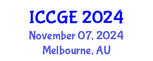 International Conference on Civil and Geological Engineering (ICCGE) November 07, 2024 - Melbourne, Australia