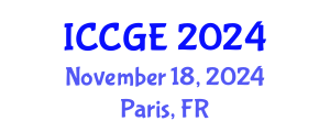 International Conference on Civil and Geological Engineering (ICCGE) November 18, 2024 - Paris, France