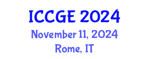 International Conference on Civil and Geological Engineering (ICCGE) November 11, 2024 - Rome, Italy