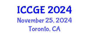 International Conference on Civil and Geological Engineering (ICCGE) November 25, 2024 - Toronto, Canada