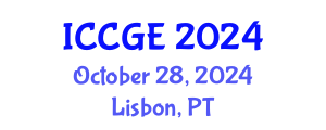 International Conference on Civil and Geological Engineering (ICCGE) October 28, 2024 - Lisbon, Portugal