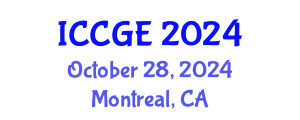 International Conference on Civil and Geological Engineering (ICCGE) October 28, 2024 - Montreal, Canada