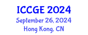 International Conference on Civil and Geological Engineering (ICCGE) September 26, 2024 - Hong Kong, China