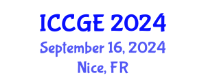 International Conference on Civil and Geological Engineering (ICCGE) September 16, 2024 - Nice, France