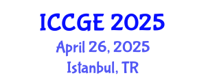 International Conference on Civil and Geological Engineering (ICCGE) April 26, 2025 - Istanbul, Turkey