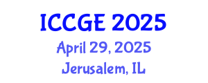 International Conference on Civil and Geological Engineering (ICCGE) April 29, 2025 - Jerusalem, Israel