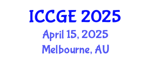 International Conference on Civil and Geological Engineering (ICCGE) April 15, 2025 - Melbourne, Australia