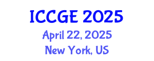 International Conference on Civil and Geological Engineering (ICCGE) April 22, 2025 - New York, United States