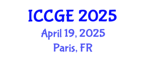 International Conference on Civil and Geological Engineering (ICCGE) April 19, 2025 - Paris, France
