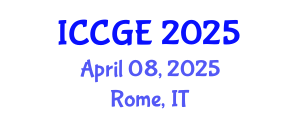 International Conference on Civil and Geological Engineering (ICCGE) April 08, 2025 - Rome, Italy