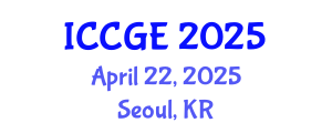 International Conference on Civil and Geological Engineering (ICCGE) April 22, 2025 - Seoul, Republic of Korea