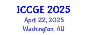 International Conference on Civil and Geological Engineering (ICCGE) April 22, 2025 - Washington, Australia