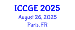 International Conference on Civil and Geological Engineering (ICCGE) August 26, 2025 - Paris, France
