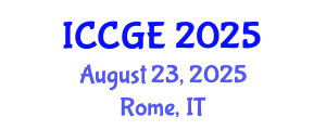 International Conference on Civil and Geological Engineering (ICCGE) August 23, 2025 - Rome, Italy