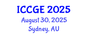 International Conference on Civil and Geological Engineering (ICCGE) August 30, 2025 - Sydney, Australia