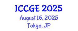 International Conference on Civil and Geological Engineering (ICCGE) August 16, 2025 - Tokyo, Japan