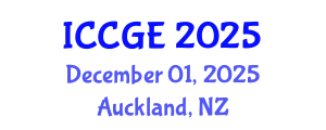 International Conference on Civil and Geological Engineering (ICCGE) December 01, 2025 - Auckland, New Zealand